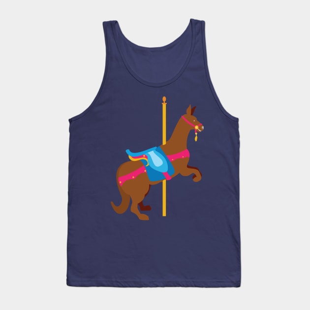 Carousel Animal Kangaroo Tank Top by evisionarts